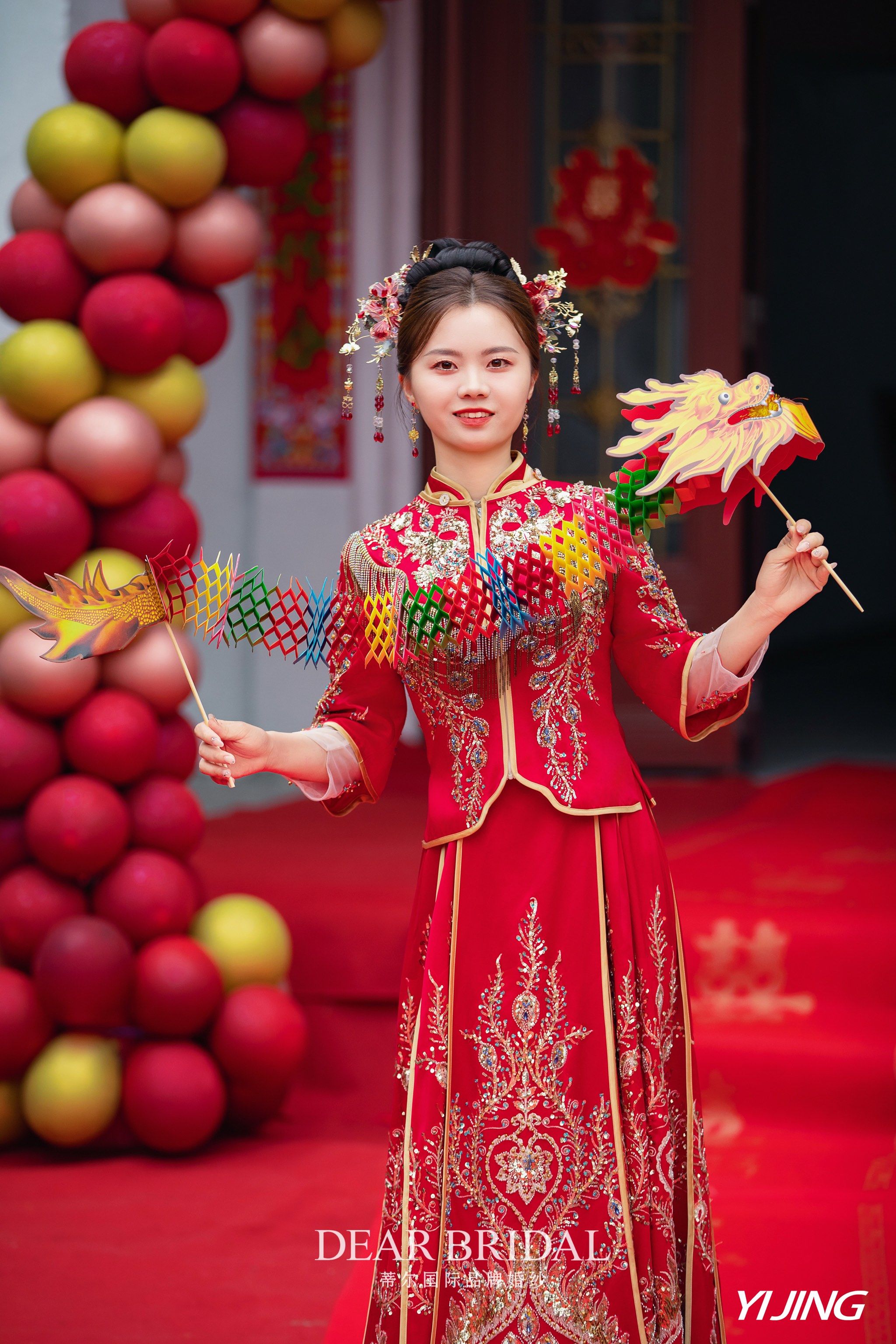 dear蒂尔·新娘红装甜如蜜