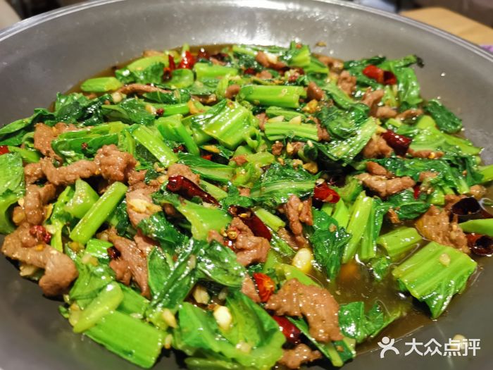 苗厨人家(新牌坊店)招牌青菜牛肉图片