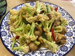 扇贝肉爆花菜-北方饺子王·海肠捞饭·海鲜锅(山大店)