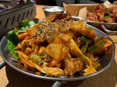 鱿鱼炒五花肉-富乐满韩国正宗炸鸡韩国料理(虹泉路店)