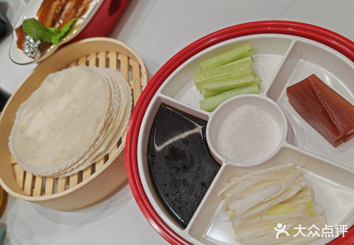 大快朵颐烤鸭时