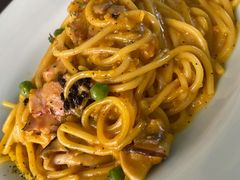 咸蛋黄蘑菇意面-幸薈飯堂