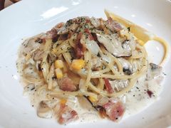 黑松露奶油蘑菇培根意面-麦田工坊(月湖店)