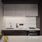 由于户型限制，厨房卫生间这边几乎无采光，设计师将卧室