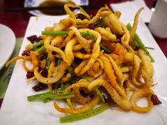 干煸鱿鱼须-大眼锅贴水饺(河东店)