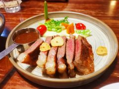香煎西冷.时令蔬菜及黑椒汁-芭莉与彩虹西餐厅(成都合生汇店)