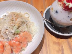 芝士蘑菇鲜虾意大利面-BE BRIGHT KITCHEN(正佳广场店)