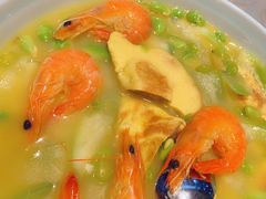 丝瓜毛豆烩鲜虾-南方酒店·淮扬菜(回民街店)