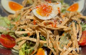 Crunchy Fish Strips with Crab Roe and Hot Spring Egg Salad