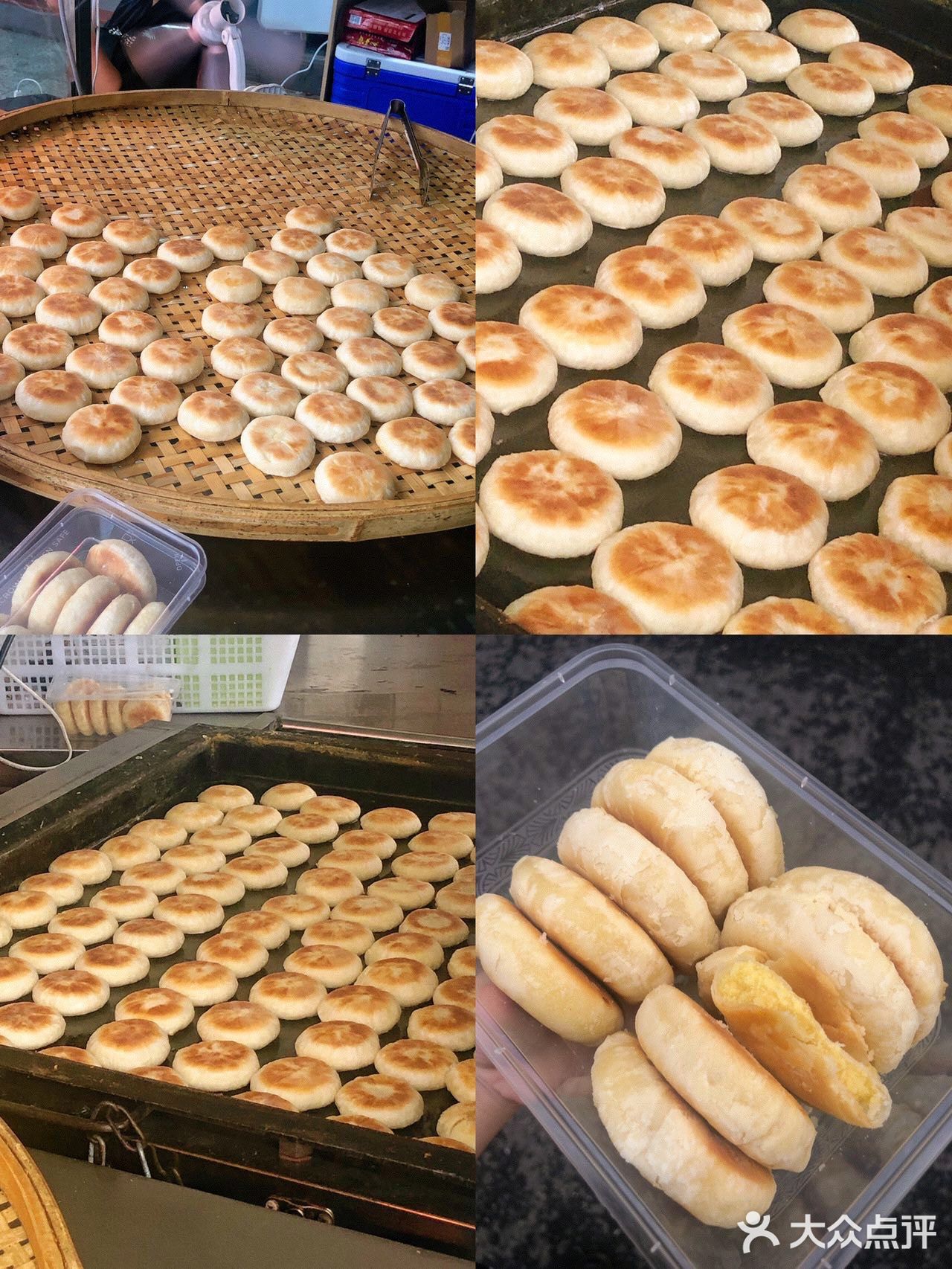 在龙洞美食街里藏了一家专卖绿豆饼的小摊,就在龙洞小学