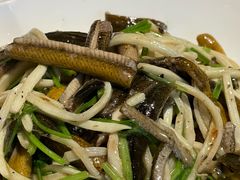 茭白炒现划鳝丝-玫瑰厅上海菜(兴国路店)