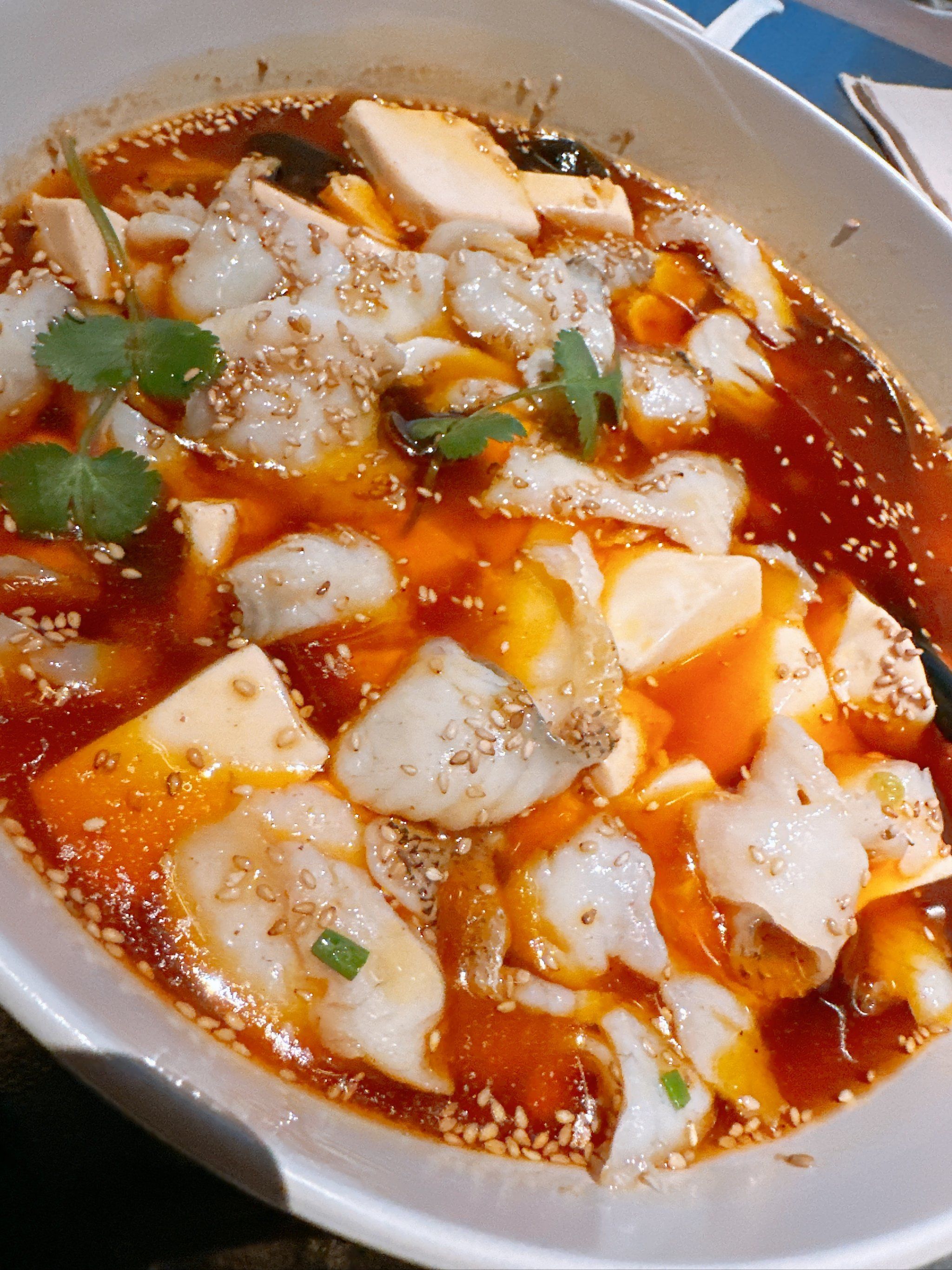 豆花水煮鱼很好吃～豆腐又嫩又入味