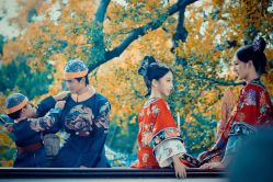 -后宫·古装汉服京剧儿童亲子全家福摄影