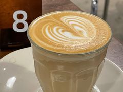 Latte-black rainbow coffee