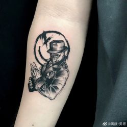 欧美-黑旗纹身