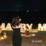 三亚沙滩浪漫求婚布置