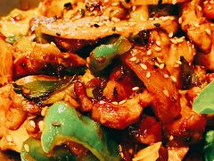 鱿鱼炒五花肉-富乐满韩国正宗炸鸡韩国料理(虹泉路店)