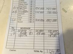 账单-Ganesha Pudak Cafe