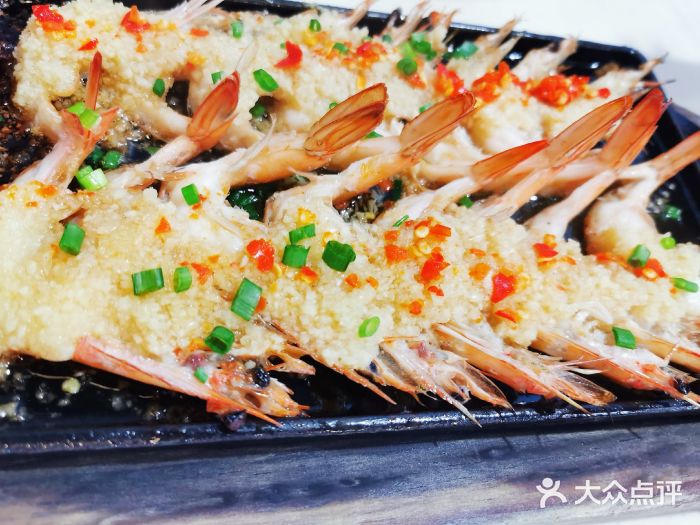 蚝味鲜湛江生蚝(玉林总店)铁板开背虾图片