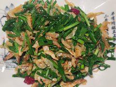 韭菜炒虾皮-杨记海鲜楼(三门黑金冠店)