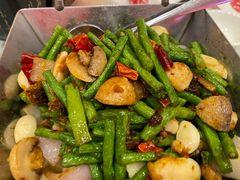 干锅豇豆蘑菇-好福记饭店(红梅公园店)