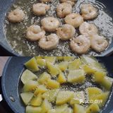 喝冰阔落神仙搭配的蜂蜜芥末与虾仁土豆