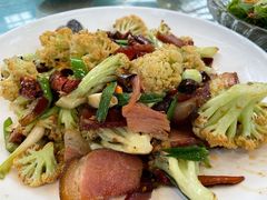 有机花菜炒腊肉-陶然居·重庆菜(生态园店)