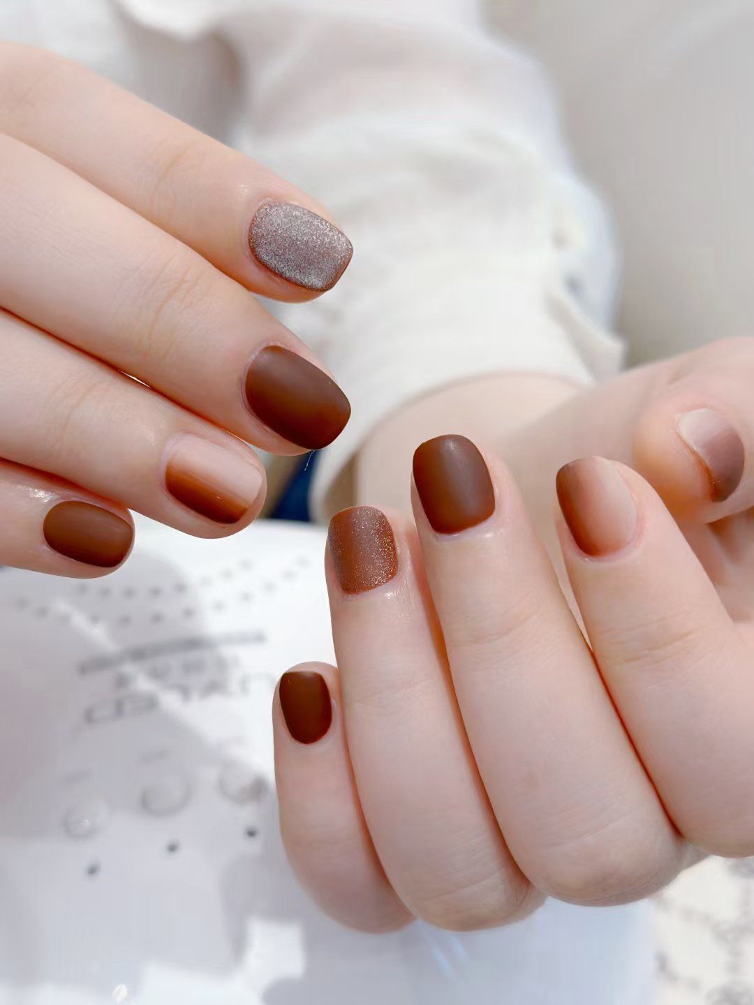 秋冬磨砂款美甲