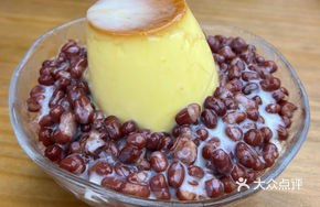 Red Bean Milk Egg Pudding Ice