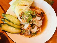 炭烧猪颈肉沙拉-mango tree芒果树泰国餐厅(青岛万象城店)