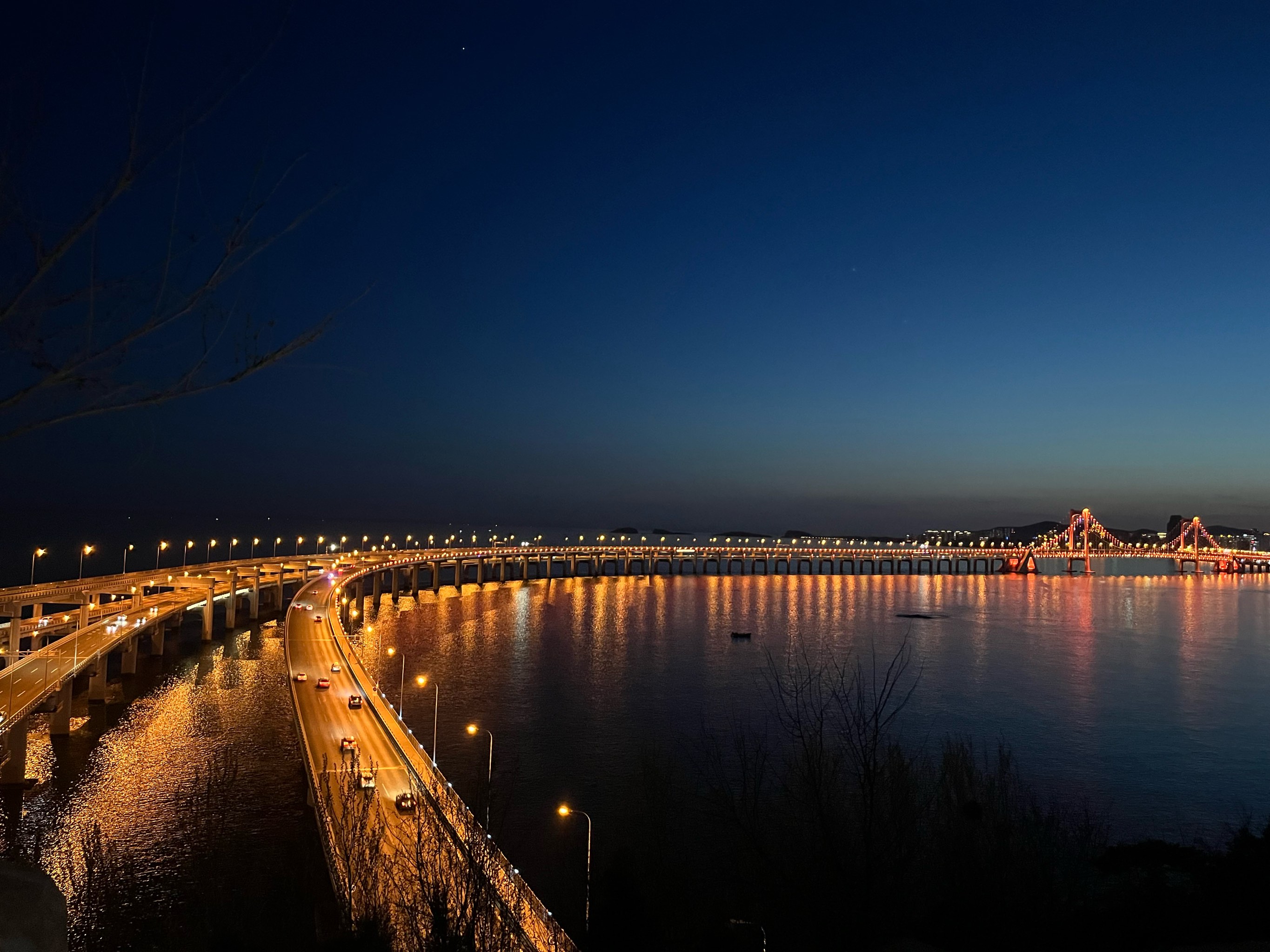 大连金普新区夜景图片