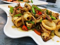 姜葱鱿鱼-覃记海鲜美食餐厅