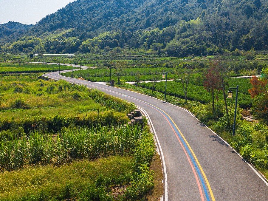 这里是浙江丽水缙云仙都,南侧河多一条美丽三色绿道