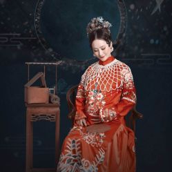 -后宫·古装汉服京剧儿童亲子全家福摄影