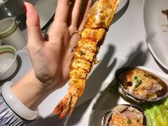 烤深海大虎虾-开海·红岛海鲜虾水饺(石老人店)