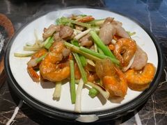 鲜虾葱爆猪颈肉-长安·大茶饭