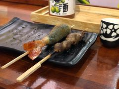 苏叶烤鸡皮虾-鸟串烧Yakitori