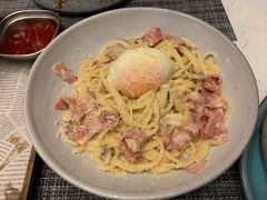奶油汁培根溏心蛋意面-Future&Kitchen