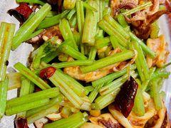 五花肉炒笔管鱼-晚归月亮湾私家菜(临邑路店)