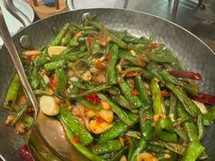 干锅芸豆丝肉片-云海肴·汽锅鸡·云南菜(苏州中心店)