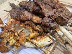 -劳动公园新疆人烤腰子