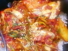 辣白菜五花肉拌饭-原始泥炉烤肉(总店)