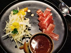 三年金钱火腿配大理手撕乳扇-泓0871臻选云南菜·味庄
