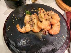 金盏秋梨油爆灯笼虾-狮王府淮扬菜(万象城店)