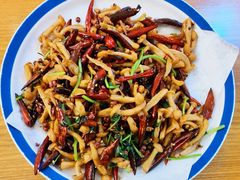 干煸白玉菇-小海丁