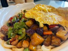 茄子肉丁小公鸡双拼拌面-文三里屯面馆(三里屯店)