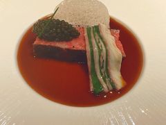 M9炭烤和牛西冷佐鳗鱼菠菜-泰安门Taian Table(镇宁路店)