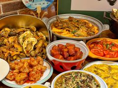 -东来菜馆•手抓海鲜家常菜•海鲜锅贴(鸽子窝店)