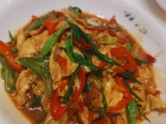 火腿炒农家豆腐皮-辣公子·千岛湖私房菜(滨江店)