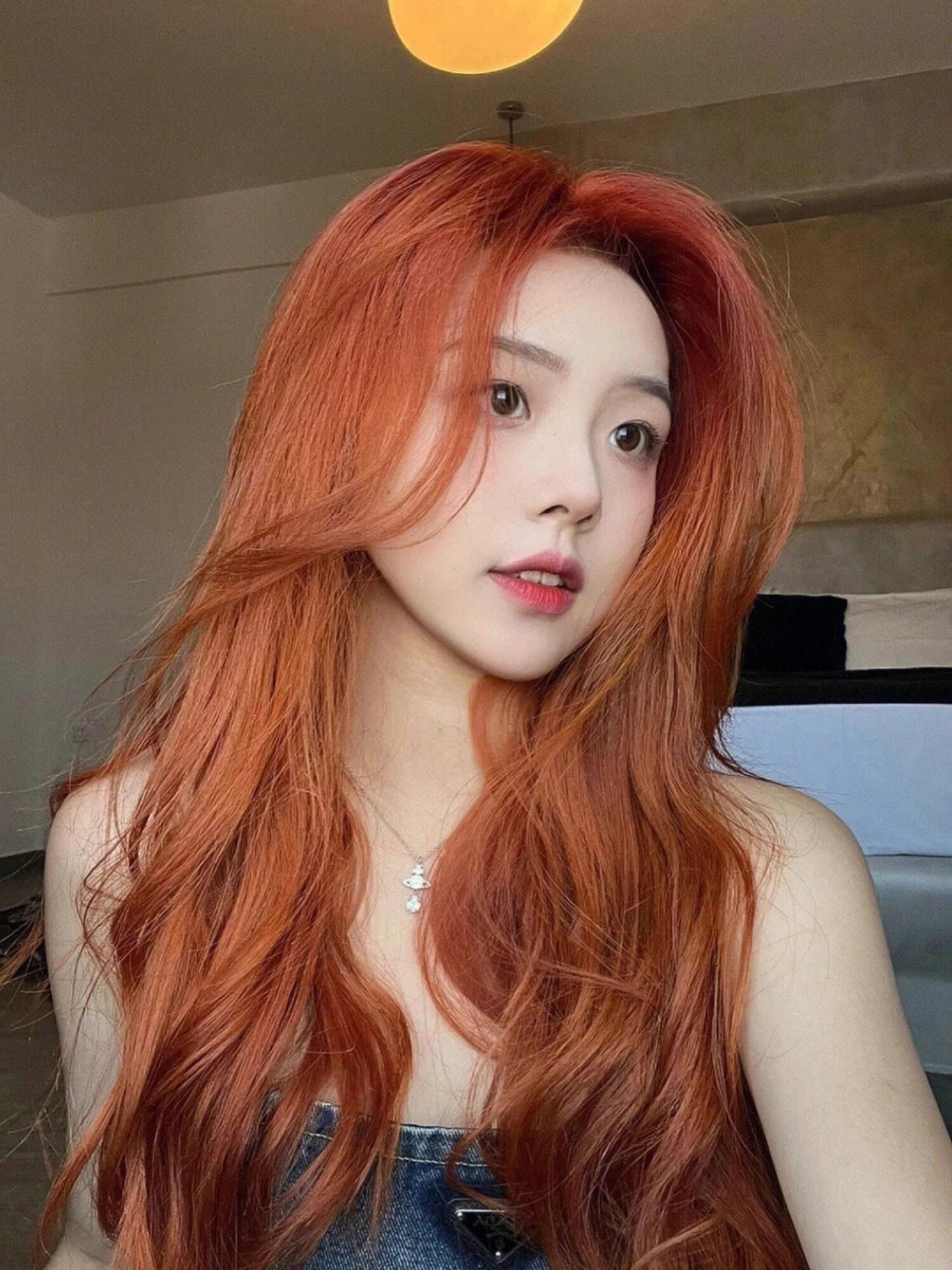 橘色发色超吸睛